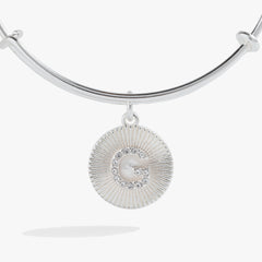 Initial G Pave Starburst Texture Bangle, Bracelets, $ 28.00, A Moment Of Now™