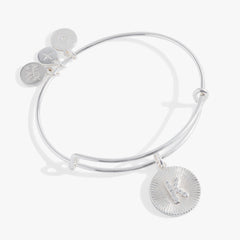 Initial K Pave Starburst Texture Bangle, Bracelets, $ 28.00, A Moment Of Now™