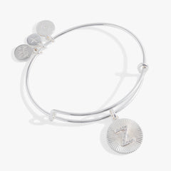 Initial Z Pave Starburst Texture Bangle, Bracelets, $ 28.00, A Moment Of Now™