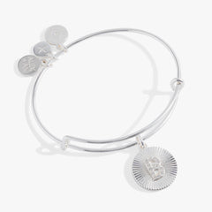 Initial B Pave Starburst Texture Bangle, Bracelets, $ 28.00, A Moment Of Now™