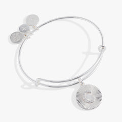 Initial C Pave Starburst Texture Bangle, Bracelets, $ 28.00, A Moment Of Now™
