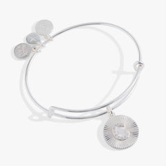 Initial C Pave Starburst Texture Bangle | Boutique In USA, Bracelets, $ 28.00, A Moment Of Now™