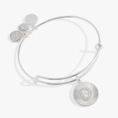 Initial D Pave Starburst Texture Bangle, Bracelets, $ 28.00, A Moment Of Now™