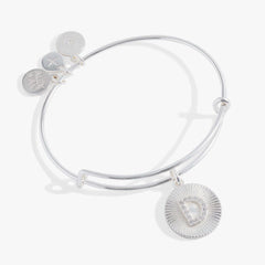 Initial D Pave Starburst Texture Bangle | Boutique In USA, Bracelets, $ 28.00, A Moment Of Now™