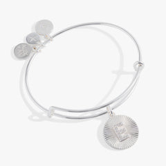 Initial E Pave Starburst Texture Bangle, Bracelets, $ 28.00, A Moment Of Now™