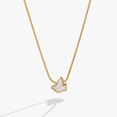 Pearlized Dove 'Peace' Slider Necklace | Boutique In USA, Necklaces, $ 44.00, A Moment Of Now™