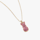 PEEPS® Pink Crystal Bunny Pendant Necklace, Necklaces, $ 44.00, A Moment Of Now™