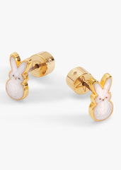 PEEPS® White Pearlized Bunny Studs