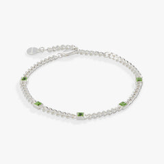 August Birthstone Peridot Curb Chain Bracelet, Bracelets, $ 28.00, A Moment Of Now™