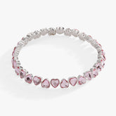 Pink Crystal Heart Stretch Bracelet, Bracelets, $ 19.90, A Moment Of Now™