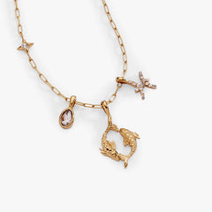 Pisces Zodiac Charm Cluster Necklace, Necklaces, $ 54.00, A Moment Of Now™