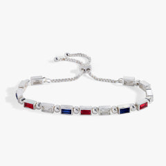 Red, White and Blue Baguette Bolo, Bracelets, $ 48.00, A Moment Of Now™