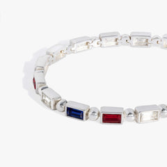 Red, White and Blue Baguette Bolo | Boutique In USA, Bracelets, $ 48.00, A Moment Of Now™