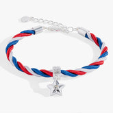 Red, White and Blue Star Cord Bracelet, Bracelets, $ 18.90, A Moment Of Now™