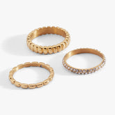 Ribbed Stacking Ring Set of 3, Rings, $ 28.90, A Moment Of Now™