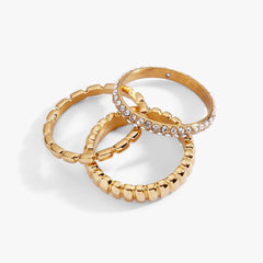 Ribbed Stacking Ring Set of 3, Rings, $ 28.90, A Moment Of Now™