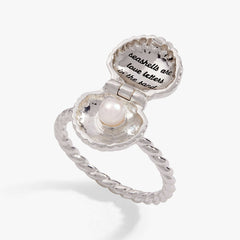 Salt + Sea 'Seashells Are Love Letters In The Sand' Locket Ring, Rings, $ 38.00, A Moment Of Now™