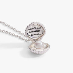 Salt + Sea 'Seashells Are Love Letters In The Sand' Seashell Locket Pendant, Necklaces, $ 54.00, A Moment Of Now™