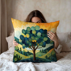 Serene Forest Tree Throw Pillow Accent Cushion | Boutique In USA, Throw Pillows, $ 59.00, A Moment Of Now™