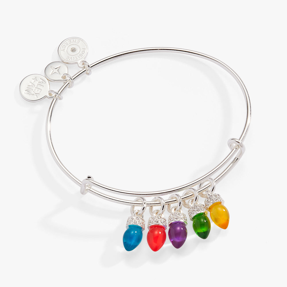 Christmas Light Bulb Charm Bangle, Bracelets, $ 44.00, A Moment Of Now™