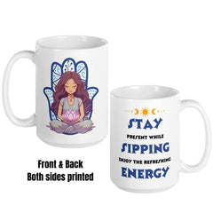 Sipping Coffee Refresh Energy Mindfulness Mug, Mugs, $ 21.50, A Moment Of Now™