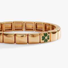 Lucky Four-Leaf Clover Stretch Bracelet, Bracelets, $ 44.00, A Moment Of Now™