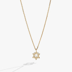 Star of David Heart Necklace, 14kt Gold Plated | Boutique In USA, Necklaces, $ 98.00, A Moment Of Now™