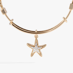 Textured Starfish Charm Bangle | Boutique In USA, Bracelets, $ 38.00, A Moment Of Now™