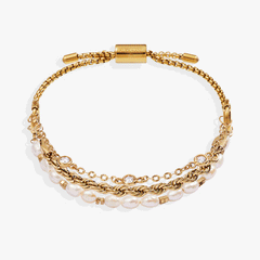 Crystal + Pearl Stranded™ Bracelet Set, Bracelets, $ 78.00, A Moment Of Now™