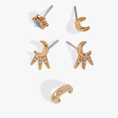 Sun & Moon 2 Studs & Earring Cuff Set, Earrings, $ 39.90, A Moment Of Now™