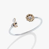 Sunflower & Bee Flex Cuff | Boutique In USA, Bracelets, $ 34.00, A Moment Of Now™