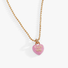 Sweethearts® 'I Luv You' Charm Necklace, Necklaces, $ 48.00, A Moment Of Now™