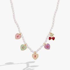 Sweethearts® ‘XOXO’ Heart Charm Pearl Beaded Necklace, Necklaces, $ 68.00, A Moment Of Now™