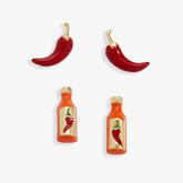 Taco Hot Sauce & Pepper Stud Set, Earrings, $ 44.00, A Moment Of Now™