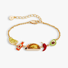 Taco Inline Charm Bracelet, Bracelets, $ 48.00, A Moment Of Now™
