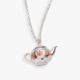 Floral Teapot Locket Pendant Necklace | Boutique In USA, Necklaces, $ 48.00, A Moment Of Now™