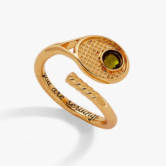 Tennis Racket 'You Are Serving' Wrap Ring, Rings, $ 34.00, A Moment Of Now™