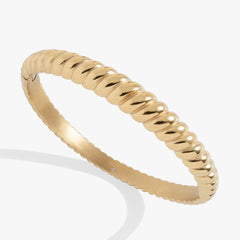 Stainless Steel Rope Textured Bangle, Bracelets, $ 21.90, A Moment Of Now™