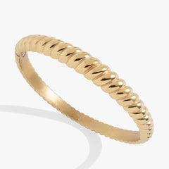 Stainless Steel Rope Textured Bangle | Boutique In USA, Bracelets, $ 21.90, A Moment Of Now™