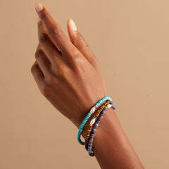 Tiger's Eye and Pearl Stretch Bracelet, Bracelets, $ 13.90, A Moment Of Now™