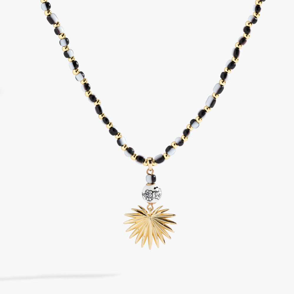 Toile Beaded Palm Pendant Necklace, Necklaces, $ 58.00, A Moment Of Now™