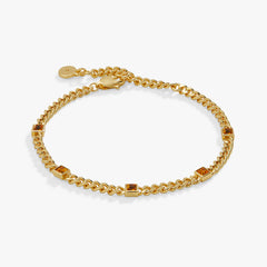 November Birthstone Topaz Curb Chain Bracelet, Bracelets, $ 28.00, A Moment Of Now™