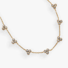 Triple Stone Crystal Inline Necklace, Necklaces, $ 28.90, A Moment Of Now™