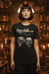 Skull & Jack O'Lantern Tee | Spooky Vintage Halloween Shirt