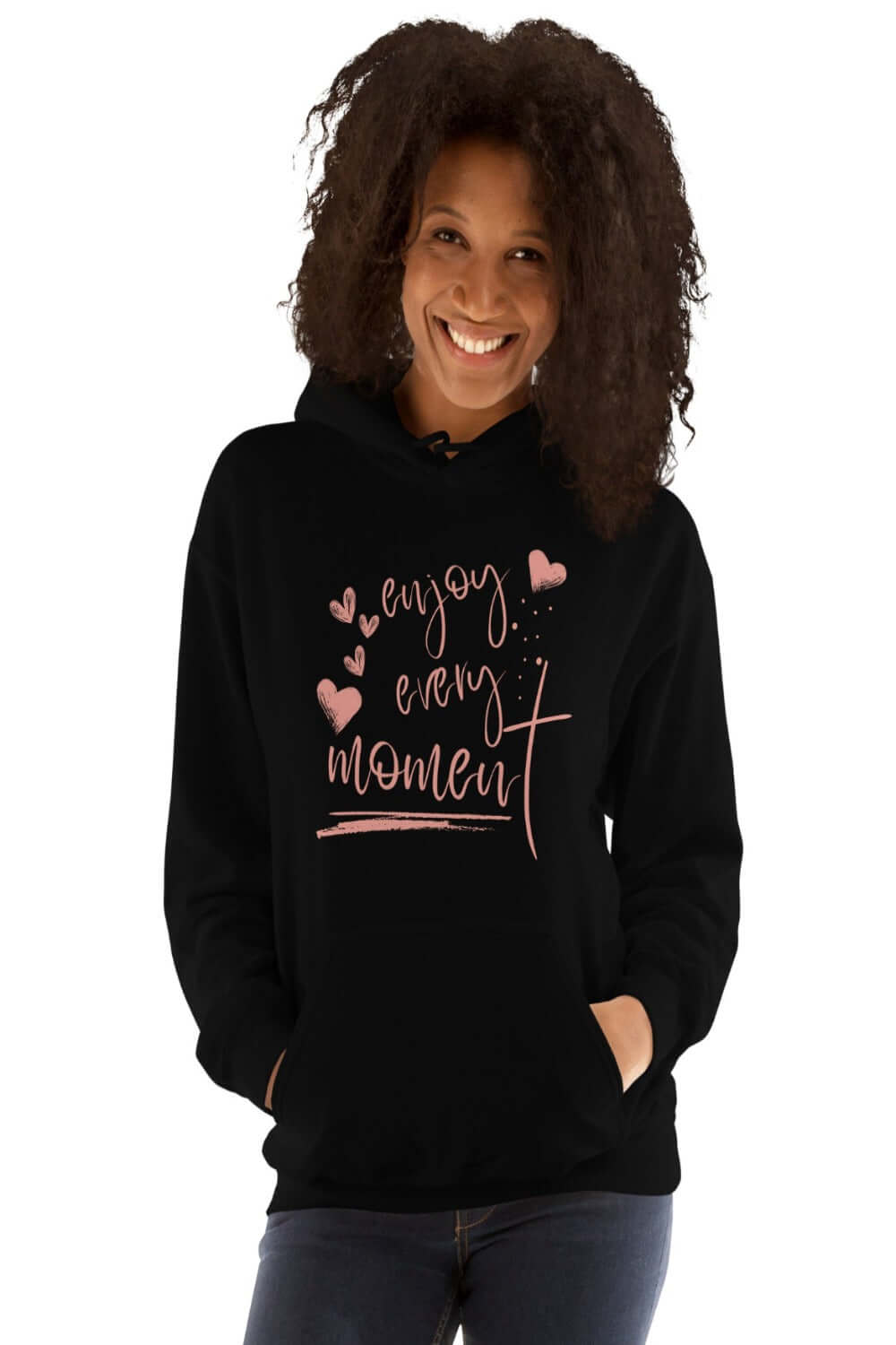 Enjoy Every Moment Inspirational Quote Hoodie, Hoodies, $ 48.00, A Moment Of Now™