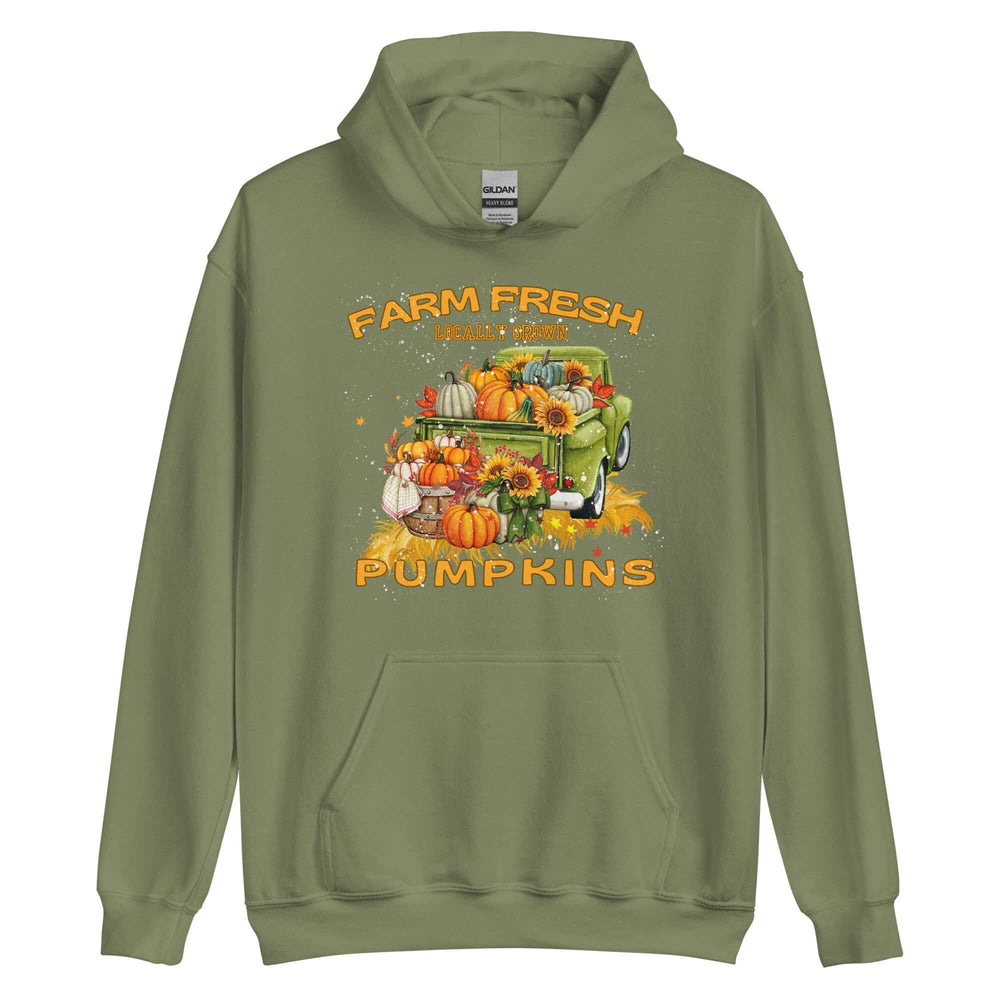 Locally Grown Pumpkins Farm Fresh Farmhouse Style Unisex Hoodie | Boutique In USA, Hoodies, $ 48.50, A Moment Of Now™