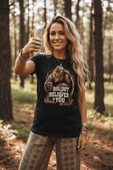 Bigfoot Believes in You Graphic T-Shirt – Funny Sasquatch Thumbs Up Tee