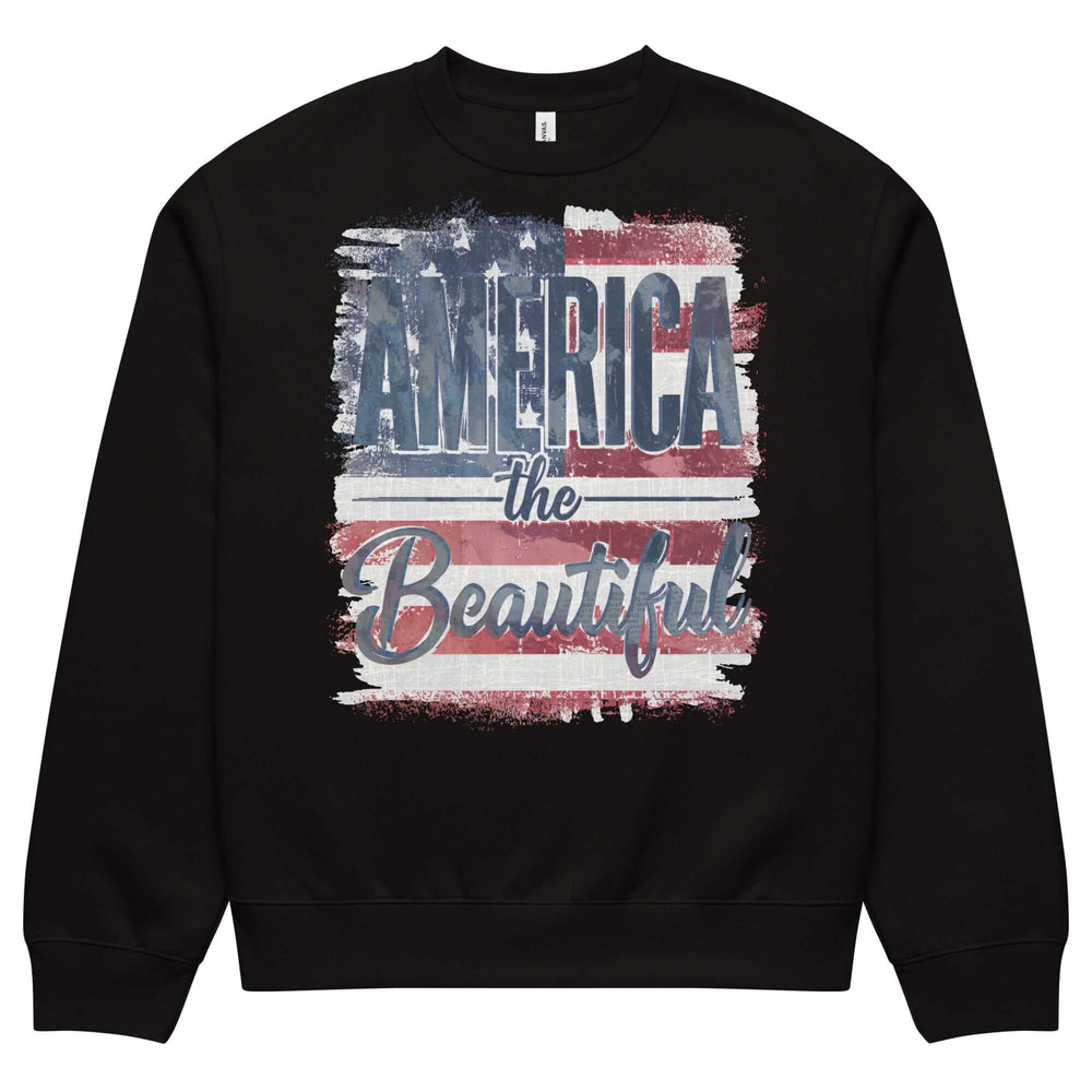 America The Beautiful Oversized Heavyweight Sweatshirt | Patriotic USA Graphic Pullover | Vintage American Pride Crewneck | Boutique In USA, Sweatshirts, $ 65.00, A Moment Of Now™