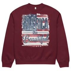 America The Beautiful Oversized Heavyweight Sweatshirt | Patriotic USA Graphic Pullover | Vintage American Pride Crewneck | Boutique In USA, Sweatshirts, $ 65.00, A Moment Of Now™