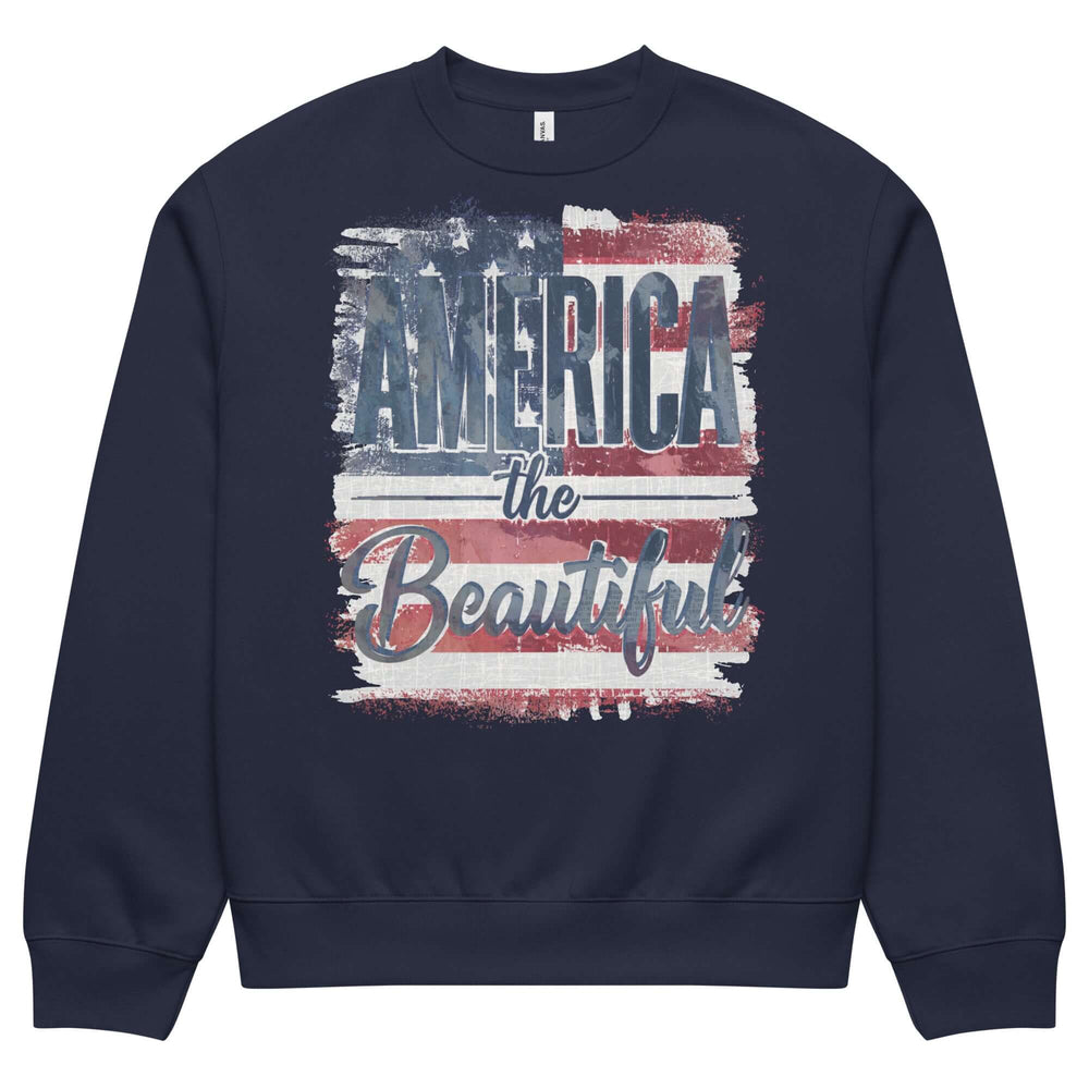 America The Beautiful Oversized Heavyweight Sweatshirt | Patriotic USA Graphic Pullover | Vintage American Pride Crewneck | Boutique In USA, Sweatshirts, $ 65.00, A Moment Of Now™